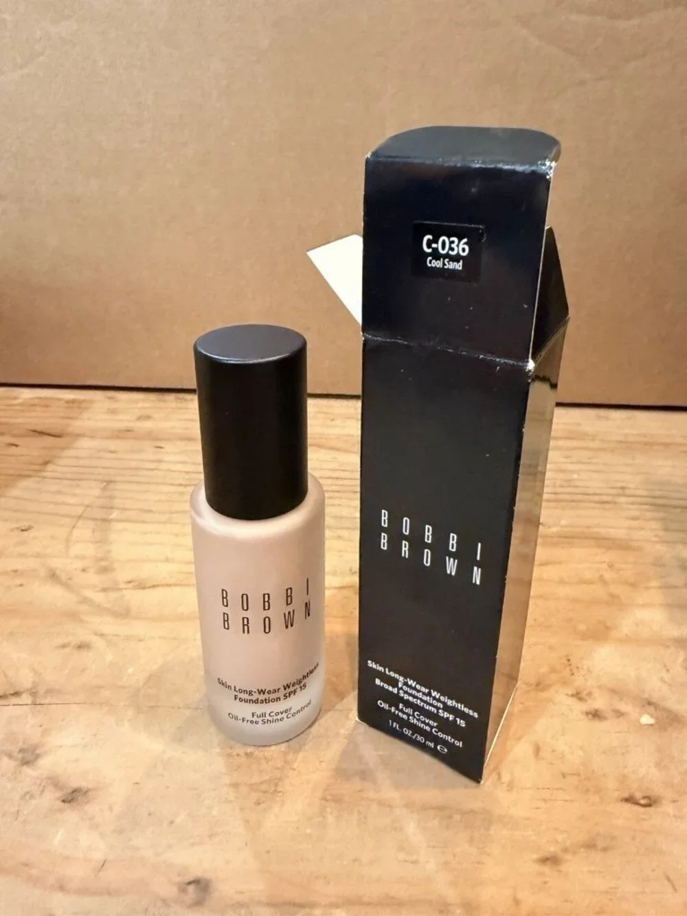 Bobby Brown Skin Foundation C-036 Cool Sand SPF 15 1oz/30ml New W/ Box